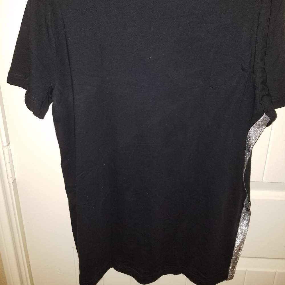 VICTORIAS SECRET PINK black bling logo campus tee - Picture 6 of 7
